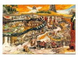 Dante’s Inferno - A visionary description inspired directly from Dante Alghieri’s epic poem, "The Divine Comedy" (Painting)
