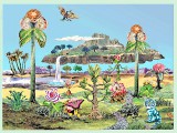 "Mundos Desconocidos" 
a visionary surrealistic landscape
(created digitally in Photoshop)